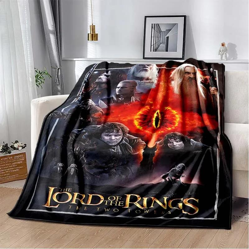 2025 New Fashionable L-Lord of the Rings Printed Blanket Hotel Office Comfortable Warm Sofa Bed Soft Blanket Gift Picnic Blanket