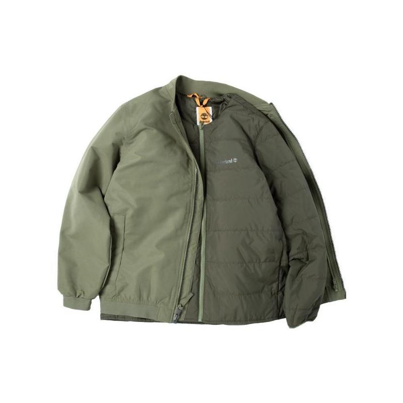 Timberland Solid Color Windproof Cold Resistant Three In One Jacket Men Jackets Military-Green A6M4N590