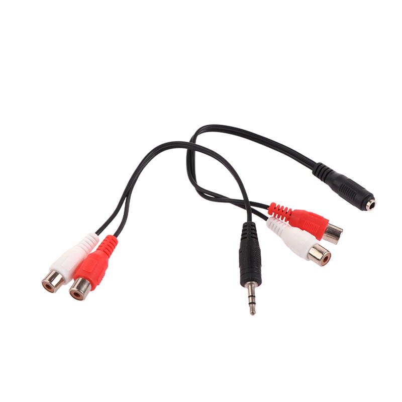Universal Rca Cable 3.5Mm Jack Stereo Audio Cable To 2Rca Socket Female To Male To Headphone 3.5Mm Adapter For Dvd Amplifier