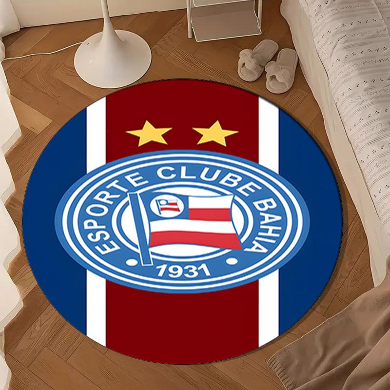 Football Club Emblem Round Rug for Livingroom,Bedroom, Palyroom, Chair Rug, Area Rug, Circle Carpet, Large Size Fan Christmas Gift