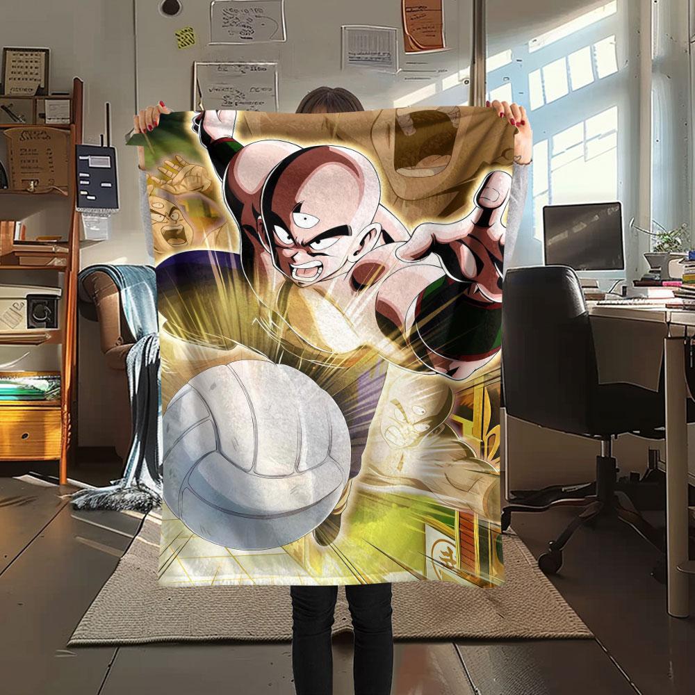 

1Pc Tien Shinhan Print Flannel Blanket, High quality Comfortable for All Seasons, Home Decor, Warmth and Comfort, Perfect for Christmas Gifts 80cm x 120cm