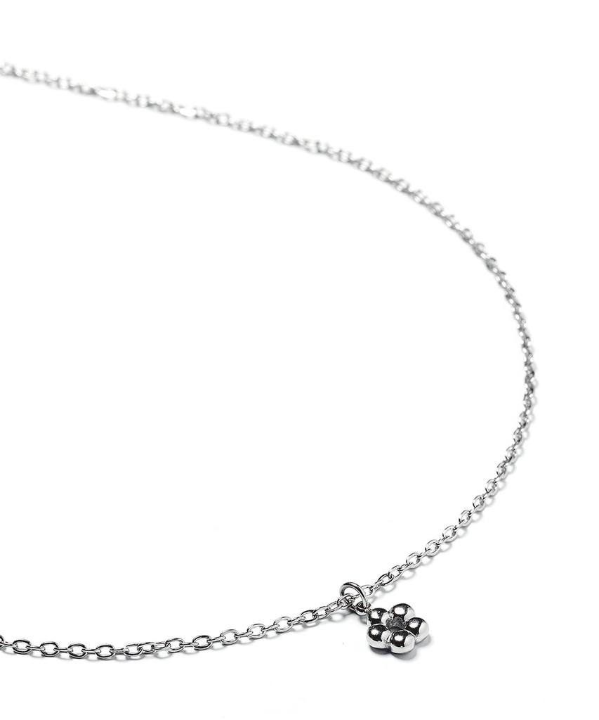 Jbans Classic Donut Flower Pendant Chain Necklace (C2601-An988_Sv)