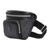 Gucci Double G Logo Zipper Canvas And Leather Trim Waist Bag Large Men Waist Bag Black 733240-92THN-1000