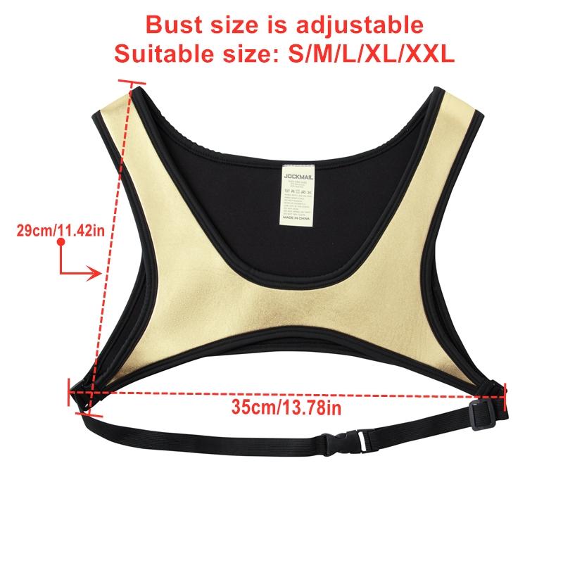Tank Tops JOCKMAIL Fashion Men's  Hollow-out Vest Cropped One Size Adjustable Bust Non-stretchy Neoprene Material Chest Support Strap Harness