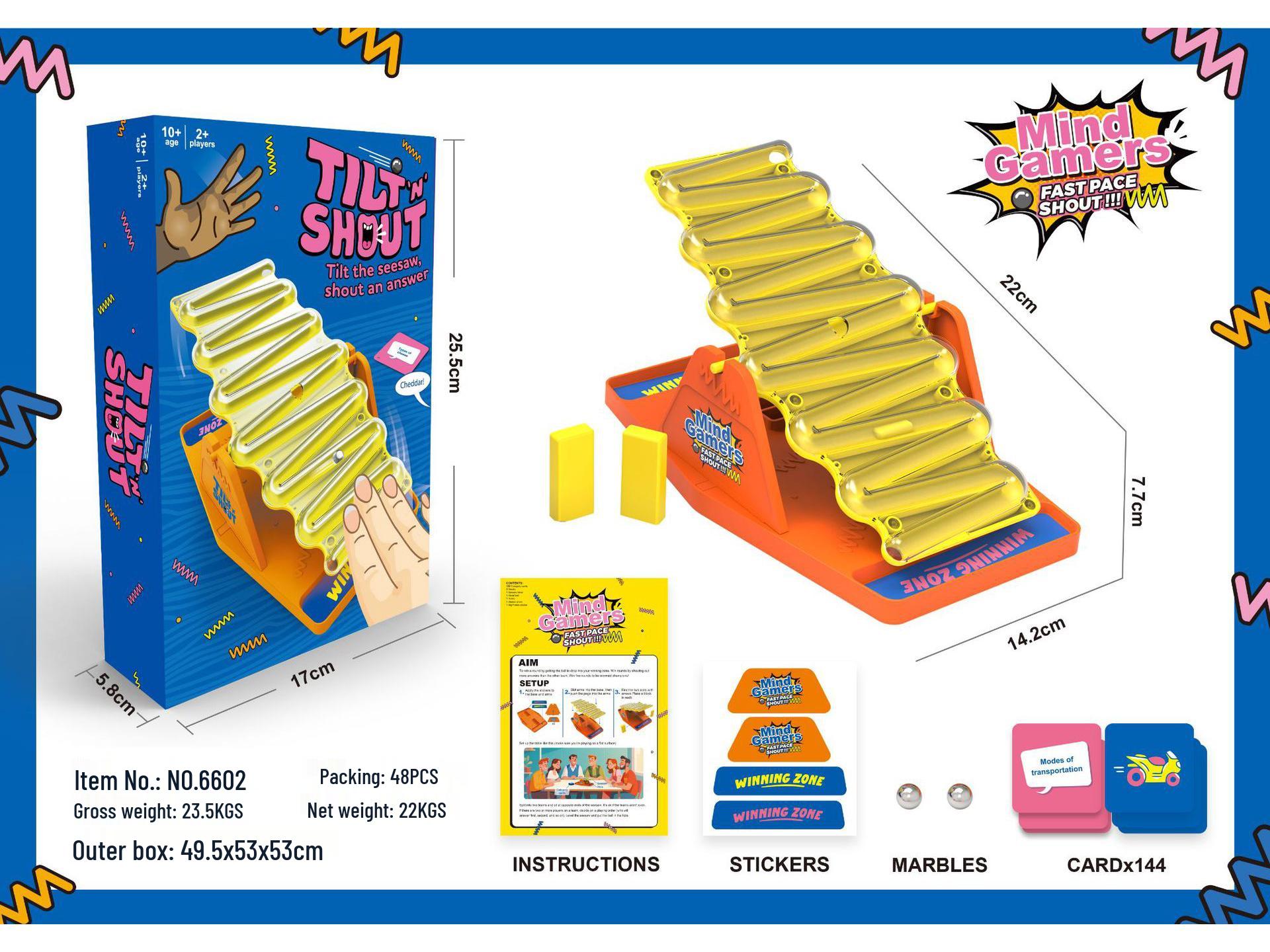 Cross-border Bestseller Tilt  n  Shout Seesaw Board Game: Multiplayer Quiz Toy for Kids