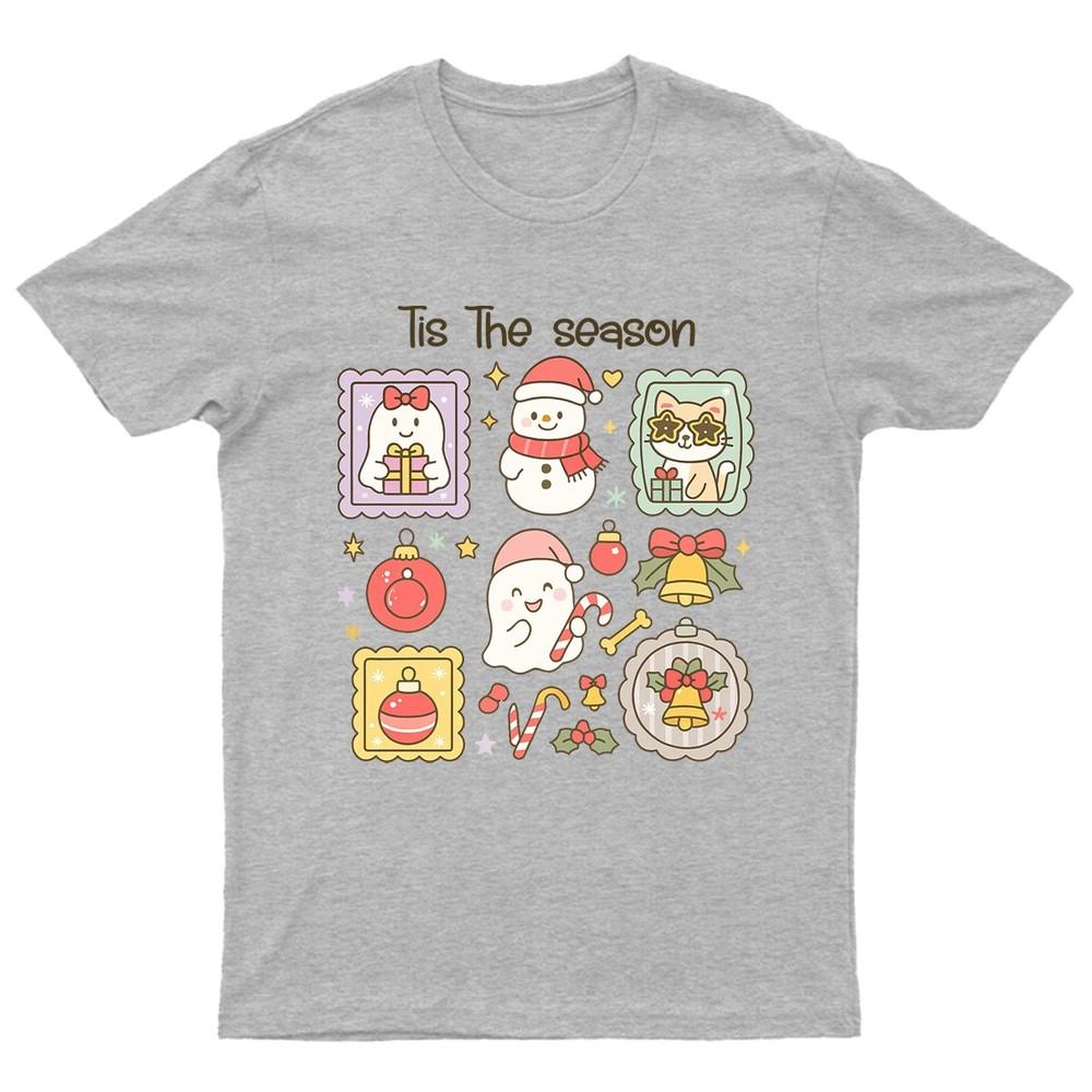 Tis The Season Christmas TShirt Unisex Gift Retro Seasonal Funny Xmas Santa a