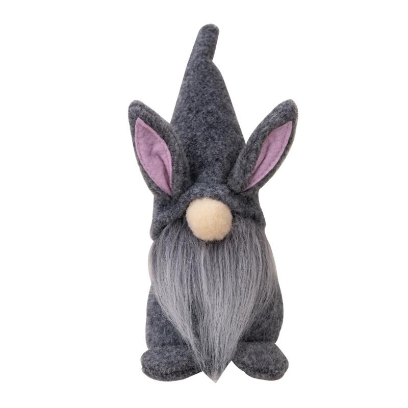 

Unique Easter Rabbit Gnomes Crafted with Fine Fabric Delicate Craftsmanships Suitable for Decorating Desk,Bedsides Table 1 сірий колір