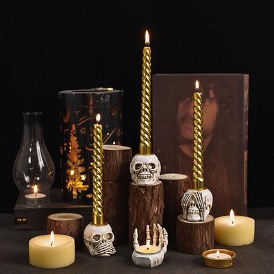 Ręka Szkieletu Podgrzewacz Halloweenowa Dekoracja Szkieletu Symulacja Czarnego Kruka Sztuczny Szkielet Dekoracja Żywiczna Świecznik