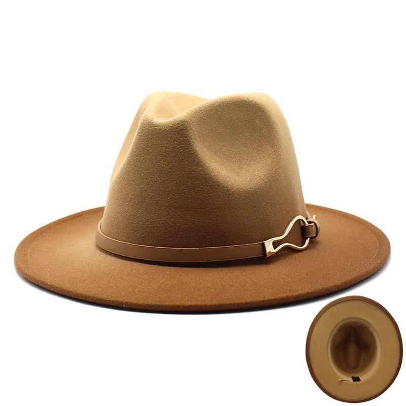 Metal Gradual Change Color Spray Paint Top Hat Woolen Top Hat Men And Women Trend Felt Hat Jazz Hat