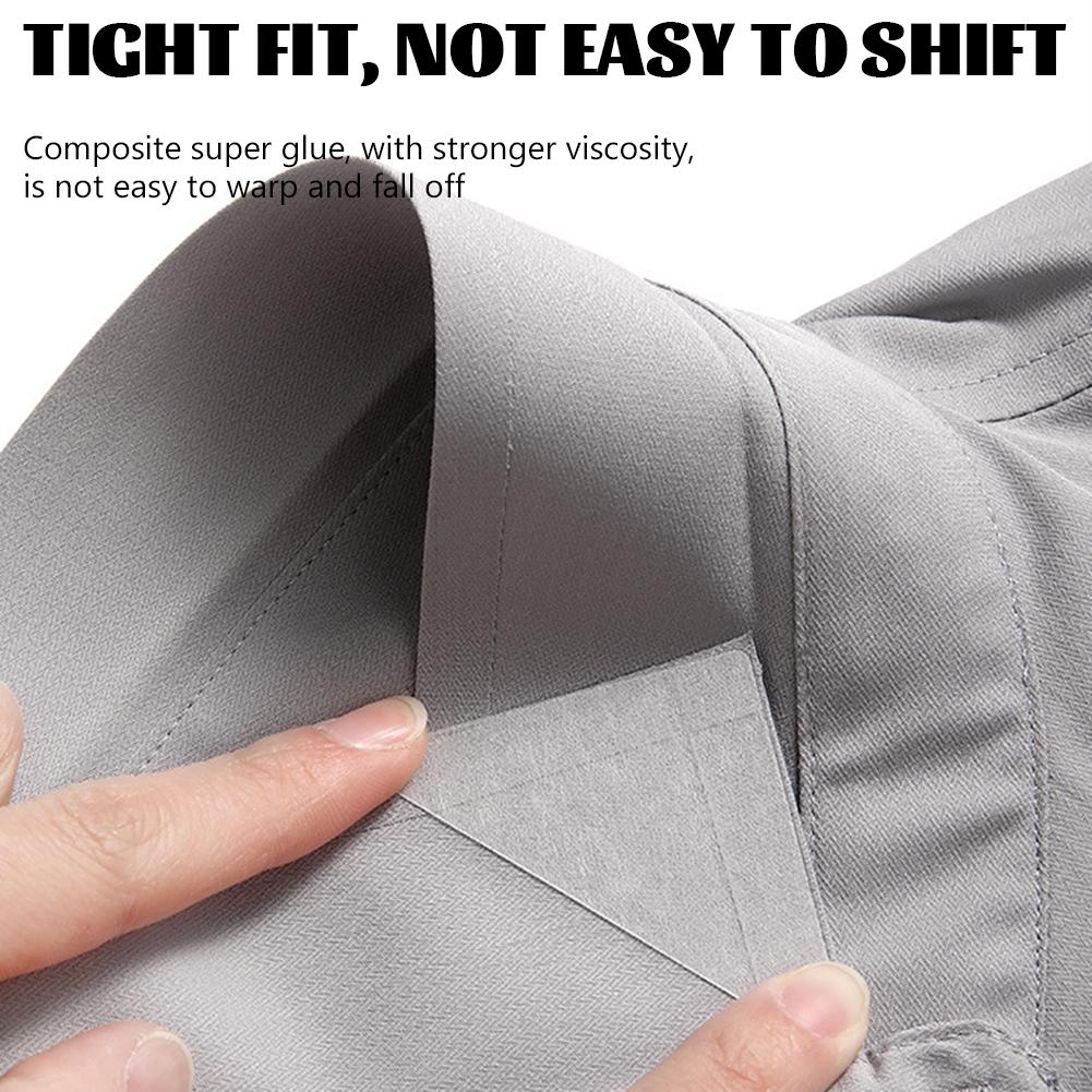 Collar Stickers Collar Triangles Patch PVC Self-adhesive Removable Collar Shaper For Shirt T-shirt Sweater Shaper