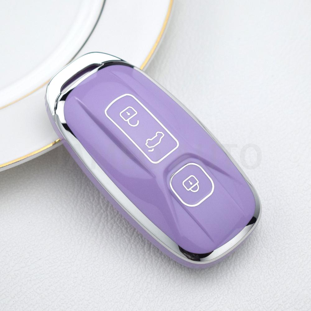 3 Buttons Tpu Car Key Cover For Aiways U5 Pro U5 Se U6 - Car Key Case Holder Protector Keychain Keyrings Set
