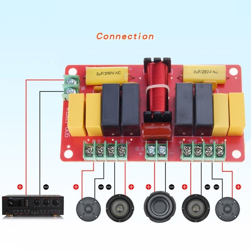Frequency Divider Board 5 Way Speaker Frequency Divider 250W Crossover Filter for DIY KTV Home Theater Stage Speaker