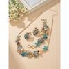 European and American Seaside Beach Style Alloy Rhinestone Ocean Starfish Coral Shell Sparkling Diamond Necklace Suitable for Girls To Wear