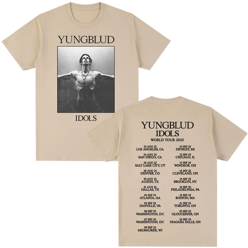 

Yungblud IDOLS Album Tour T Shirts Fan Gifts Mens Women Clothing Hip Hop Short Sleeve Tshirts Oversized Summer Cotton Tshirt M