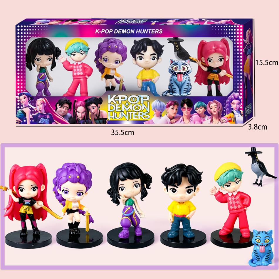 New Anime Kpop Demon Hunters Derpy Tiger Rumi Mira Zoey SAJA BOYS Dolls Figure Model Toys birthday/New Year Christmas gift