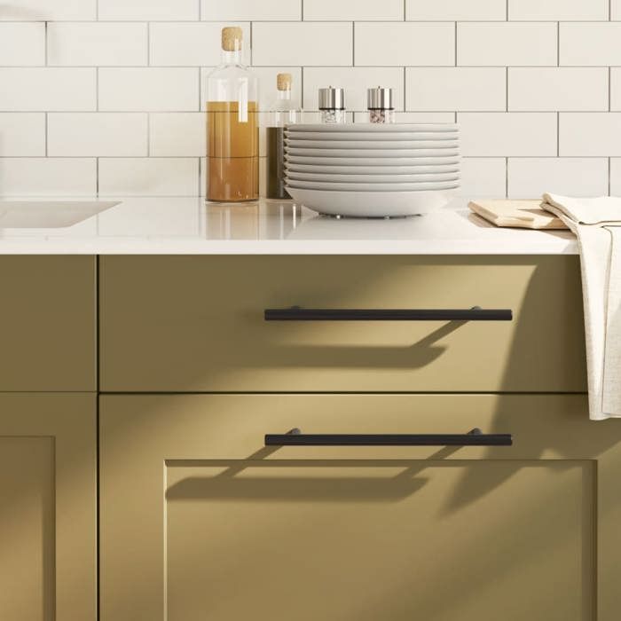 VidaXL Poignées d'Armoire 20 pcs, Poignées de Porte avec Vis, Poignées de Tiroir pour Placards Buffets Casiers Caisses, Noir 3203607