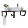VidaXL Wall-mounted Vanity Shelf Steel and Solid Oak Wood 3302627