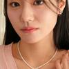 BELLOOGGI Heart Ribbon Pearl Necklace