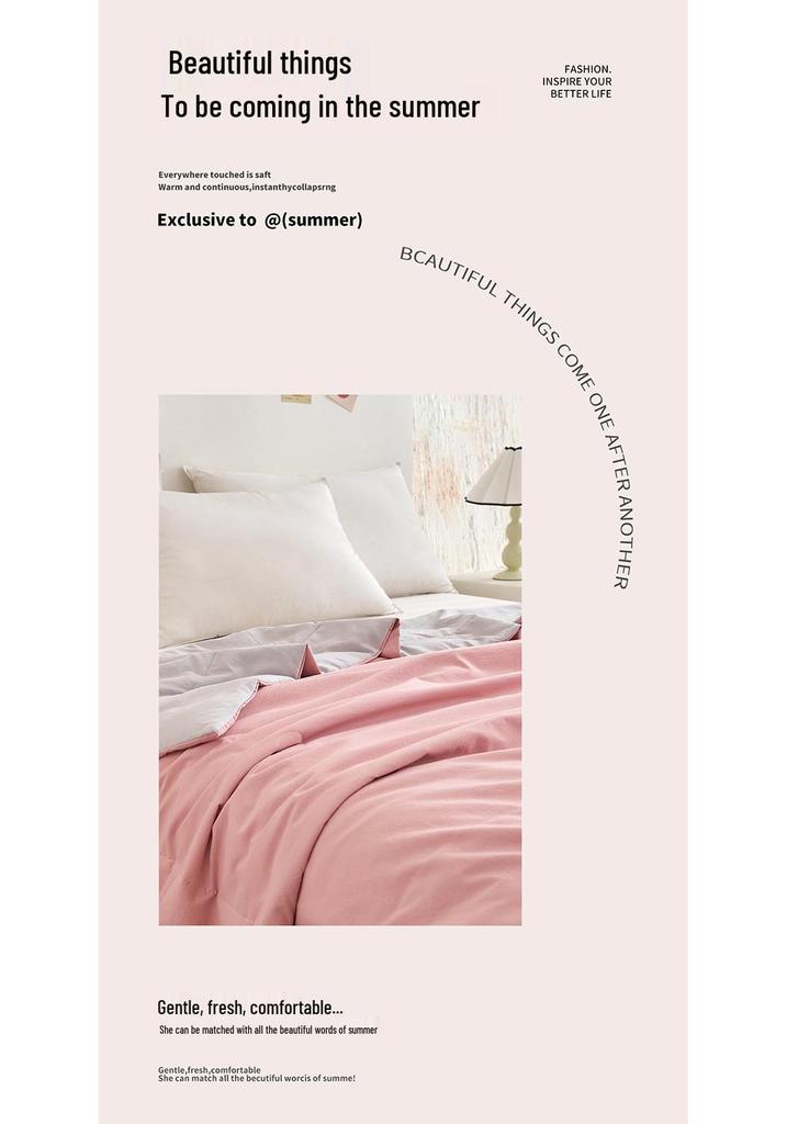 Lightweight Cotton Quilt for All Seasons - Machine Washable, Perfect for Summer, Spring, and Autumn, Available in Single or Double Sizes
