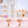 Bear Baby Shower Decorations,3pcs Pink Teddy Bear Baby Shower Tablecloths Bear Tablecloth Plastic Bear Baby Girl Table Covers for Girl Gender Reveal