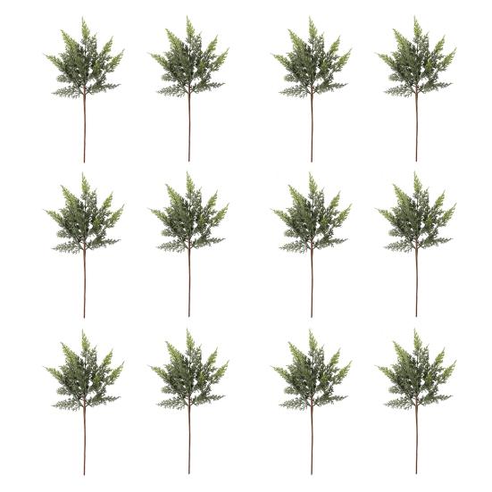 18" Real Touch Christmas Cedar Branches Realistic Fake Pine Picks Artificial Greenery Plants Stem for Vase DIY Crafts Garland Wreath Indoor Outdoor