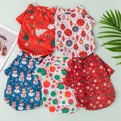 New Christmas Dog Clothes Chinese New Year Teddy Than Bear Pomeranian Cat Pet