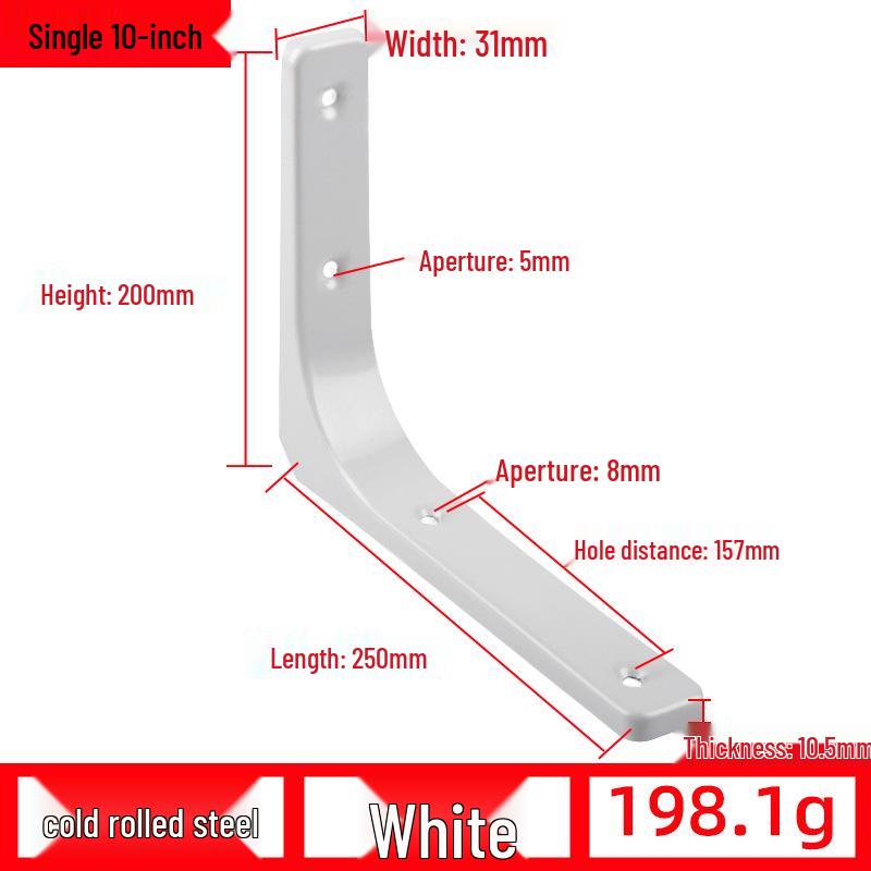 Curved Wall-Mounted Bracket with Load-Bearing Support for Shelves