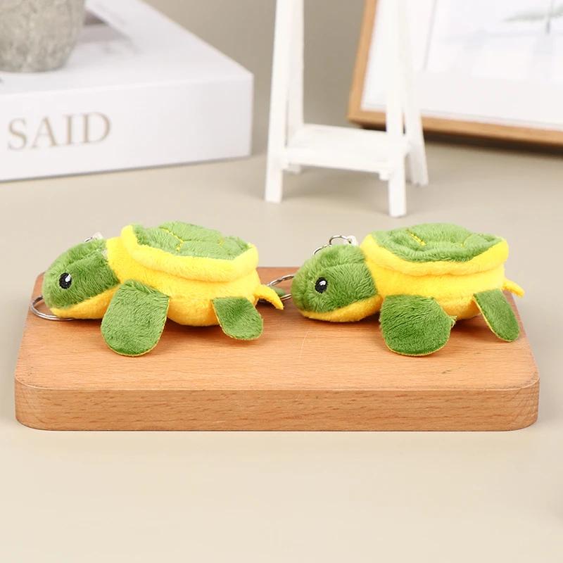 1 Pièce 10CM Mignonne Tortue Poupée Peluche Poupée Dessin Animé Doux Peluche Jouet Porte-clés Sac Pendentif Cadeau Enfant