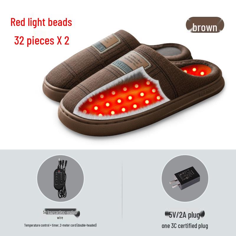 

Теплые нескользящие плюшевые тапочки для мужчин - Теплый красный цвет с толстой подошвой и бархатной подкладкой для осени/зимы 44-45 (Fits size 43-44 feet)