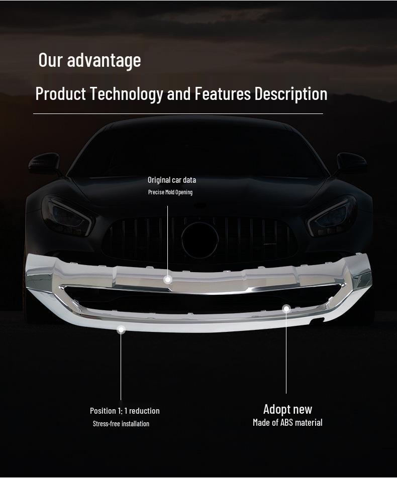 Pannello Decorativo Cromato per Paraurti Anteriore Mercedes GLE W166 (GLE350/400) - Parte 1668857122