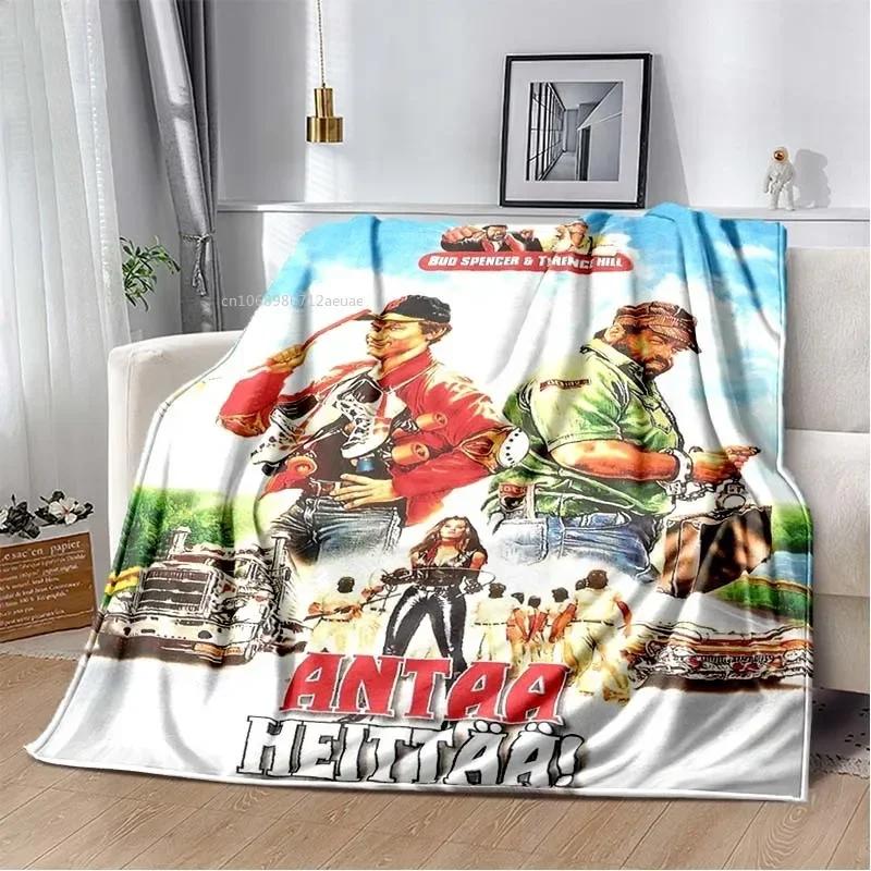 Grafická deka pro miminka Terence Hill a Bud Spencer Měkká domácí ložnice Postel Kancelářský přehoz Dekorace Pohodlné přehozy Děti