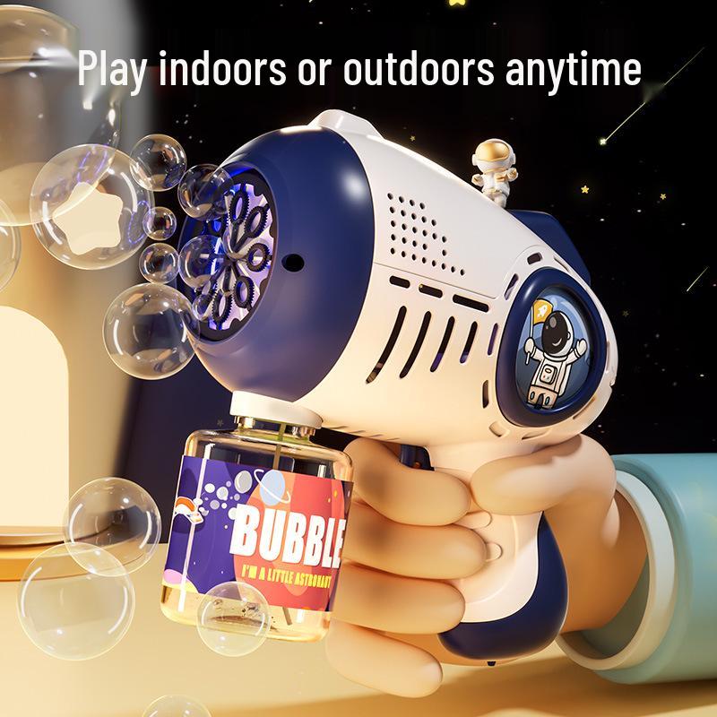 Douyin Style Automatic Luminous Bubble Machine - Handheld Electric Windmill Bubble Blower