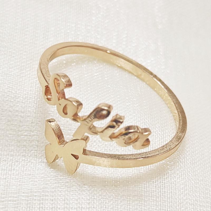 Customized Letter Love Ring Stainless Steel Women's Fashion Trend Wedding Party Jewelry Accessories Gifts