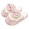 Bow cotton slippers women's winter new couple cute home plush warm fluffy slippers