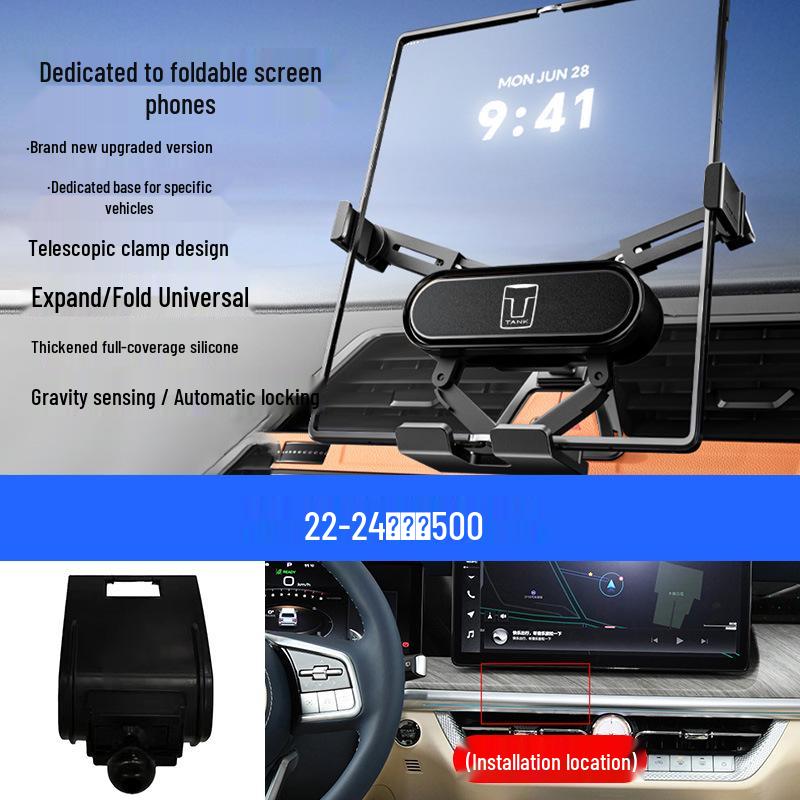 Tank 300/500 Car Navigation Foldable Screen Phone Holder - Air Vent Shockproof Bracket