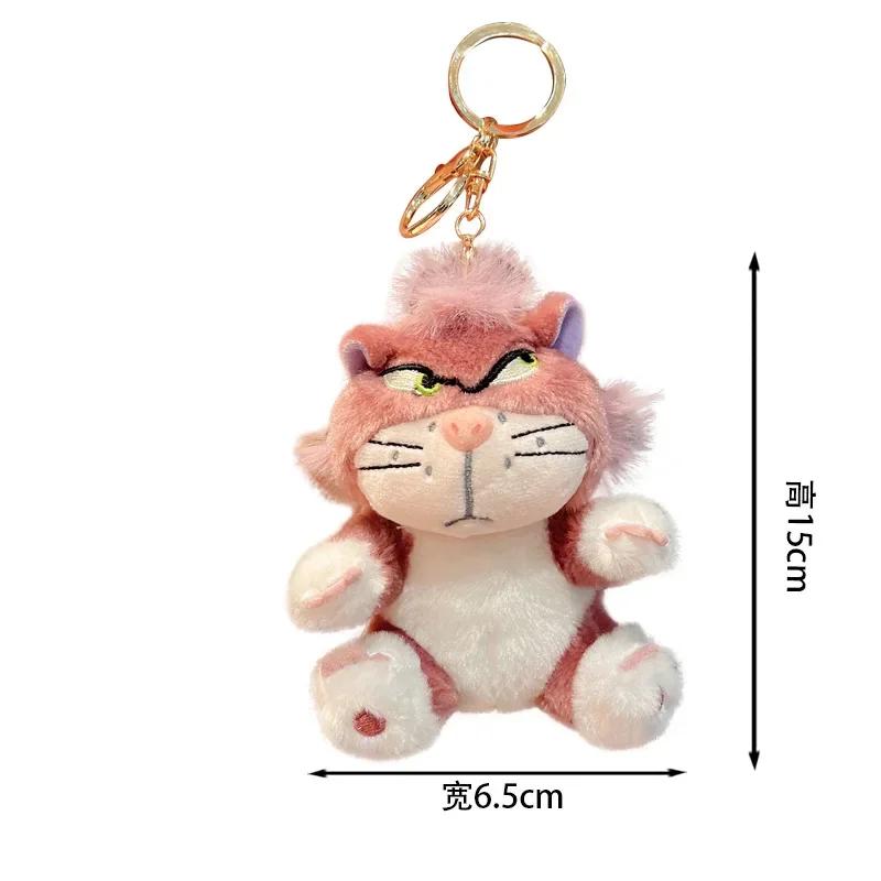 Cute Lucifer Cat Keychain Anime Movie Stuffed Doll Soft Lucifer Cat Plushie Girl Bag Pendant Key Chain Birthday Gift