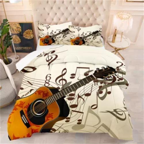 Comforter Violin Bedding Set Decoration Gift Suitable For Children Boys Girls And Adults Warm Soft Comfortable And Breathable
