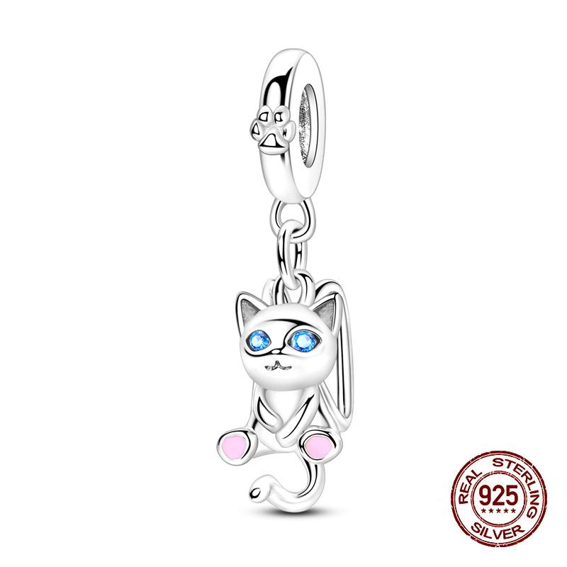 New Copper Fashion Dinosaurs Cats Dog Lions Animal Charms Beads Fit Pan Original Bracelet Diy Birthday Jewelry For Women