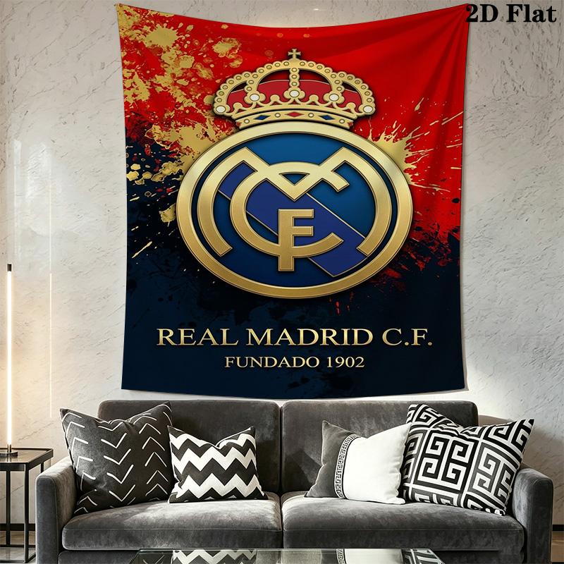 Real Madrid Cf Legacy Gold Blue Bedding 1 Duvet Cover 2 Pillowcase Without Core Soft And Comfortable Bedding Set Duvet Cover And Pillowcase