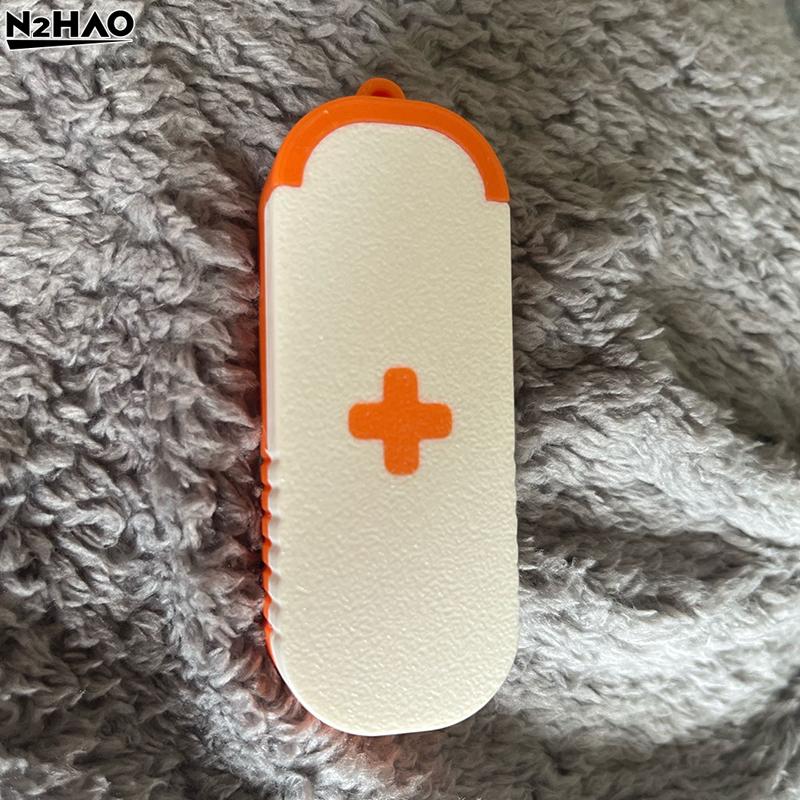 3 Compartment Sliding Pill Box With Keychain Sliding Lid Pill Holder Portable Travel Daily Medication Management