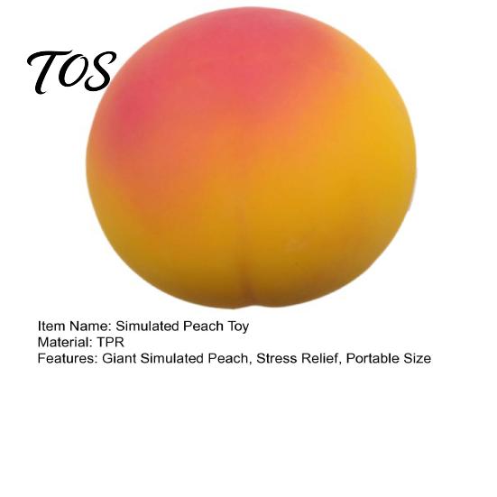 Relaxation Hand Toy Giant Simulated Peach Squeeze Toy, Stress Relief Sensory Pinch Realistic Fruit Ball Fidget for Home Office Fake