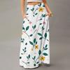 Women's Casual Leisure Foldable Floral Print High Waist With Pocket Draped  Relaxed Long Maxi Skirt