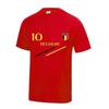 Adult Foot T-shirt Inspired by Belgium – 'Belgium 10' Collection – – Red