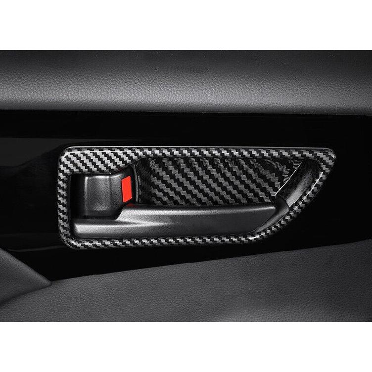 For Toyota Highlander 2020-2022 Carbon Fiber Inner Door Bowl Sticker Trim 4PCS