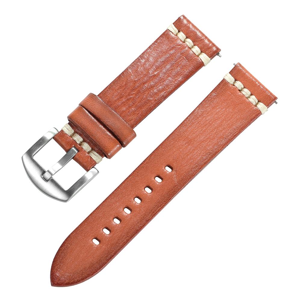 18mm 20mm 22mm 24mm Stitching Calfskin Watch Strap for Tudor for Samsung Vintage Cowhide Watchband for Seiko Men Wrist Bracelet