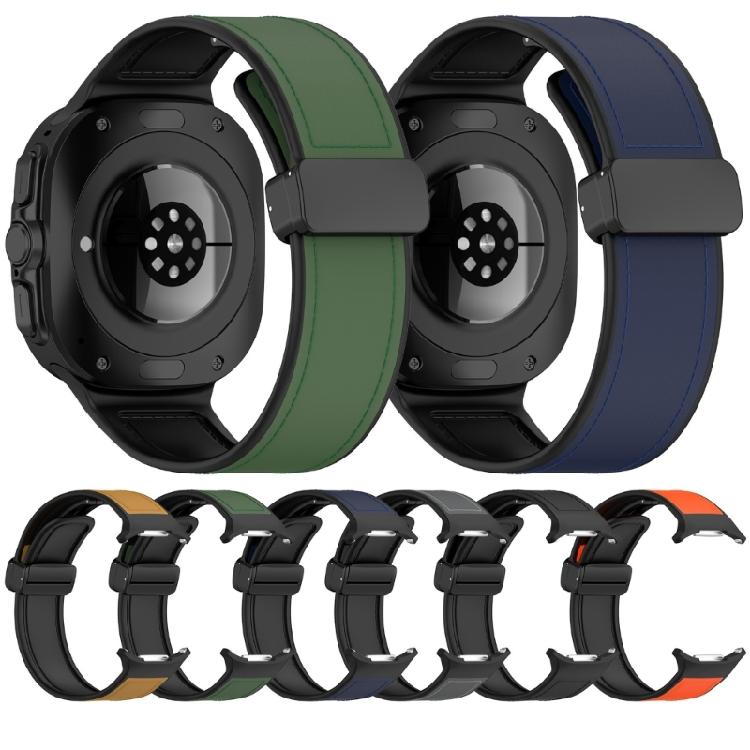 Elastic Silicone Leather Magnetic Band For 47mm Wearable Tech Quick Release Mechanism Weatherproof Daily Adventure Ready