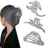 3Pcs Women Hair Claws Spider Bat Skull Hand Shape Hair Clips Anti-slip Teeth Back Head Hair Barrettes Hair Styling Accessories