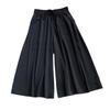Women's Summer Wide-Leg Cropped Pants: Pear-Shaped, High Waist, Slimming, Loose Fit with Drapey Drawstring