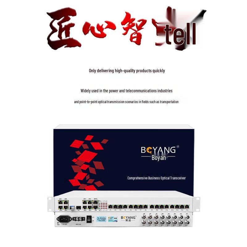 Boyang Integrated Service Optical Multiplexer 8E1+12P+6G