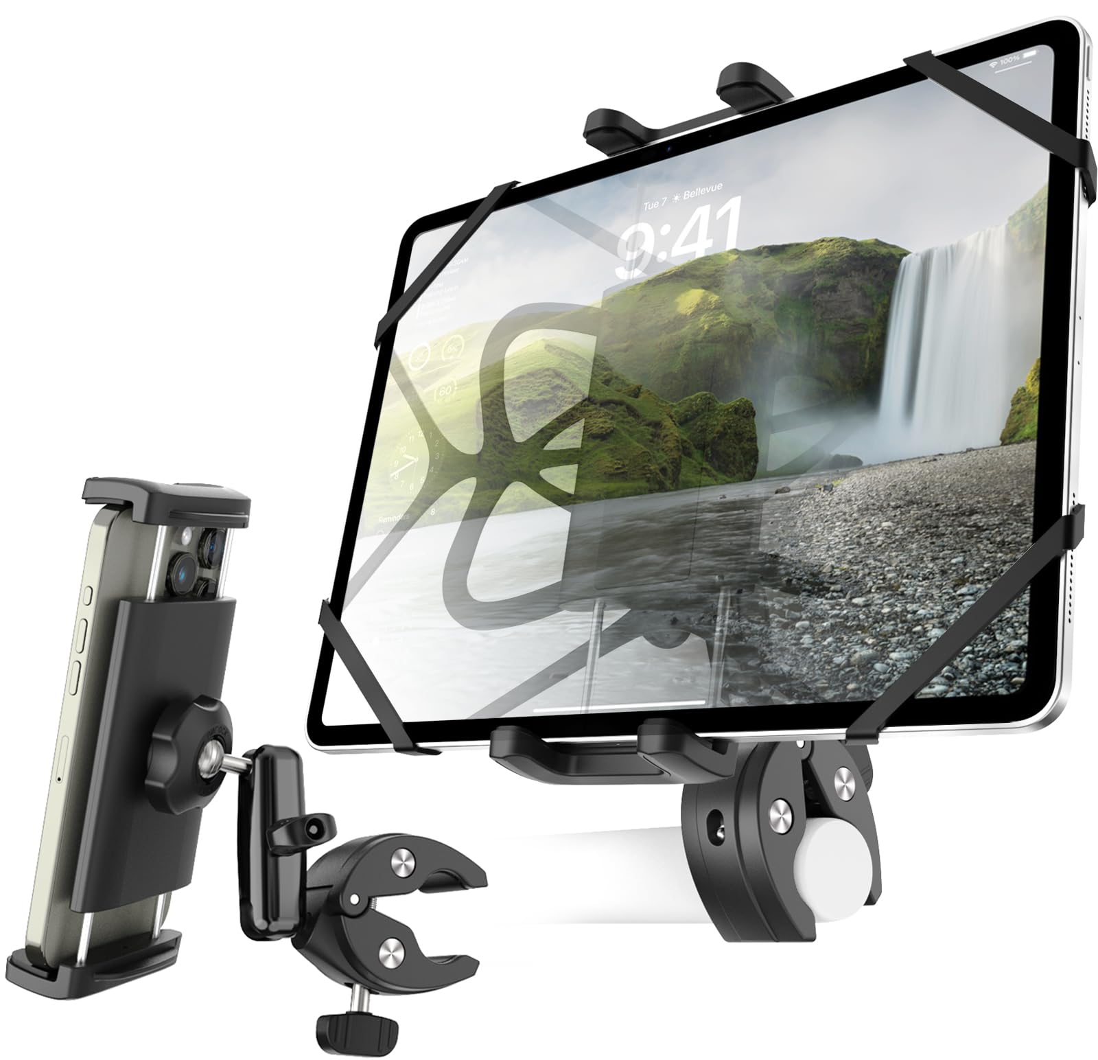 

Велосипедный держатель для смартфона Wukanleng с металлическим шаром и многофункциональное крепление для планшета на руль с силиконовым ремешком. Планшет. Инструкция на японском языке. чёрный